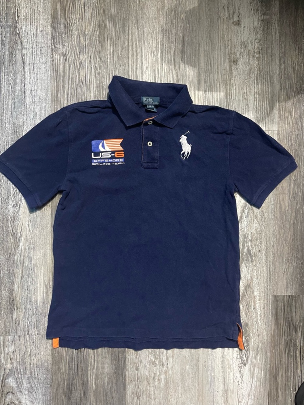 Polo Ralph Lauren Navy US-6 Offshore Sailing Team Polo Shirt L (14-16)